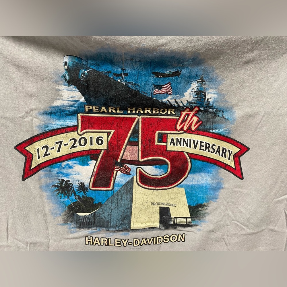 Harley-Davidson Pearl Harbor 75th Anniversary T-Shirt XL